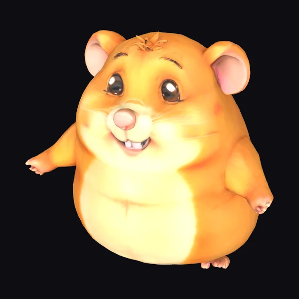 Smiling Hamster Face