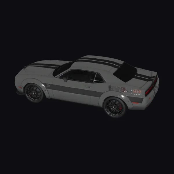 Gray Muscle Car