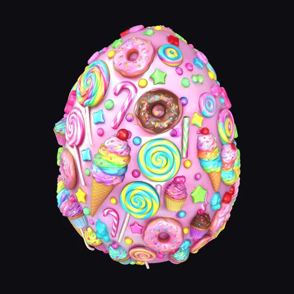Candy Coated Easter Egg