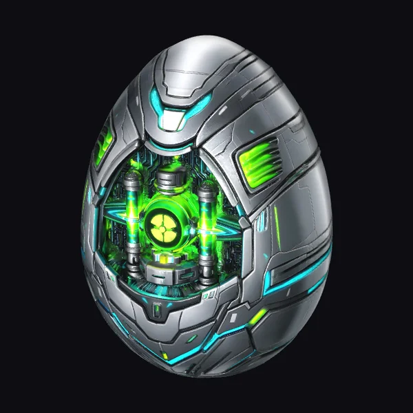 Futuristic Metallic Egg