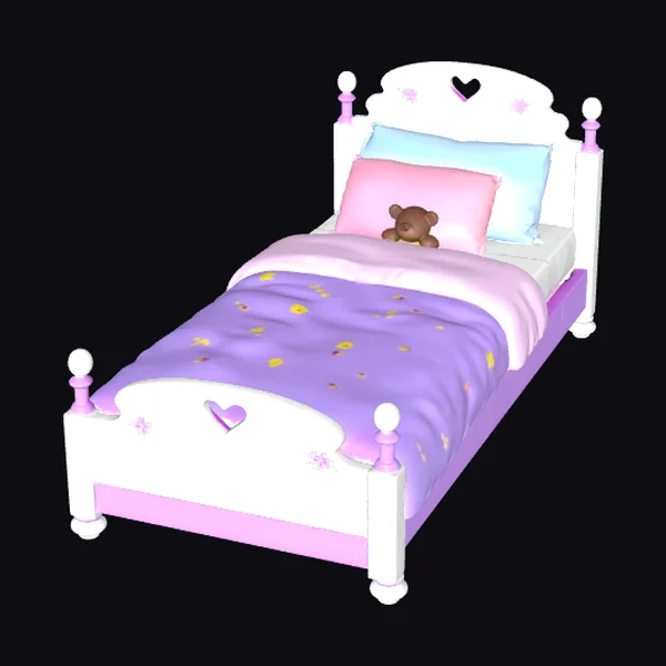 Pink White Child Bed