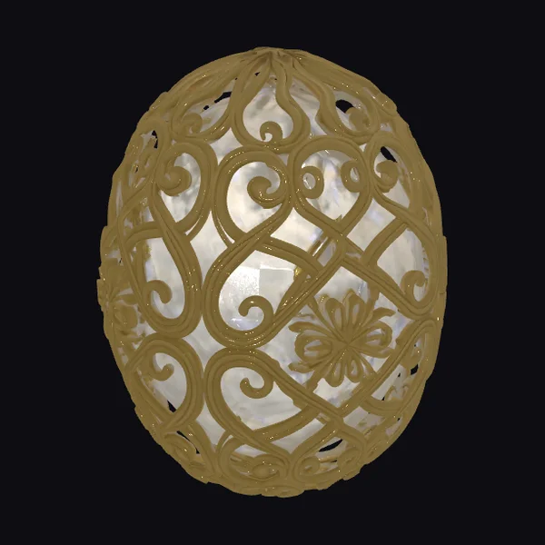 Gilded Filigree Egg Lamp