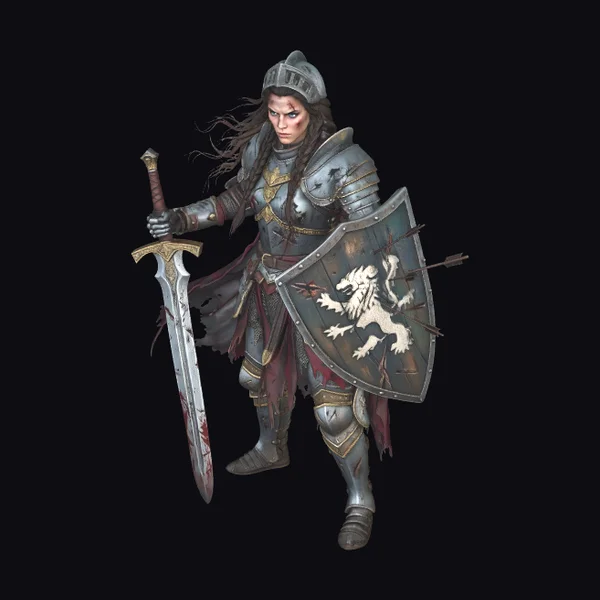 Female Knight with Lionshield