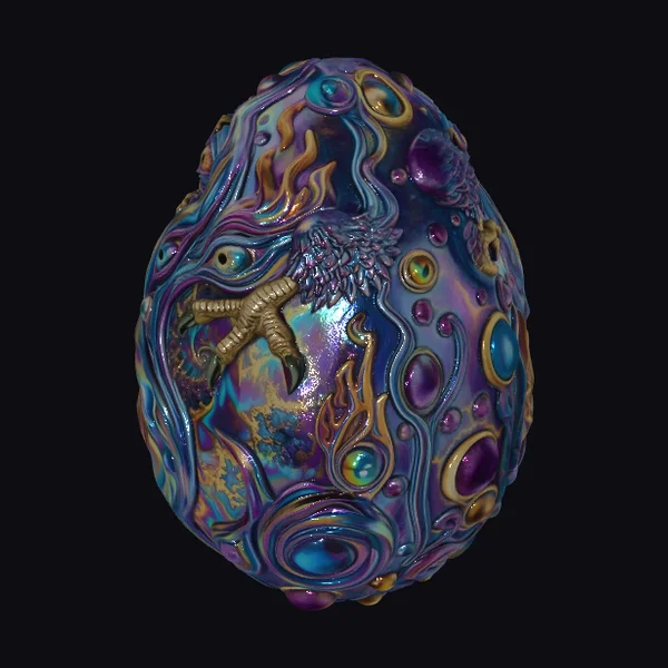 Iridescent Purple Egg