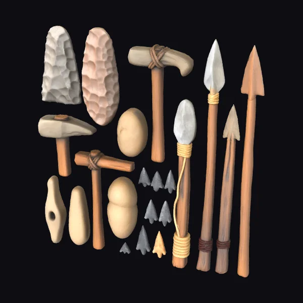 Primitive Stone Age Tools