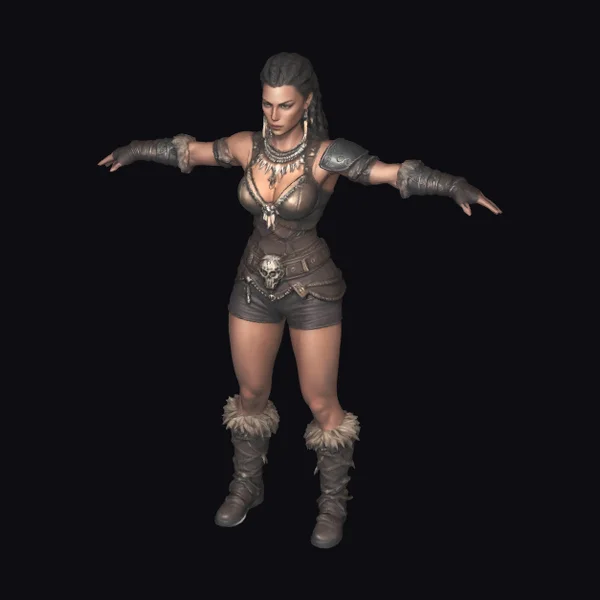 Warrior Woman with Outstretched Arms