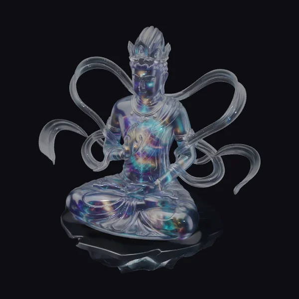 Iridescent Crystal Buddha