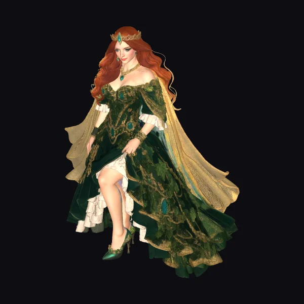 Regal Emerald Queen Portrait