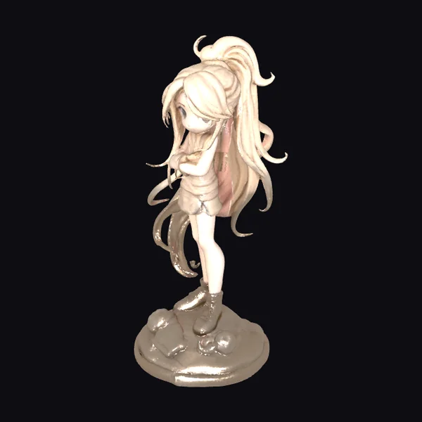 Blonde Anime Girl Figurine