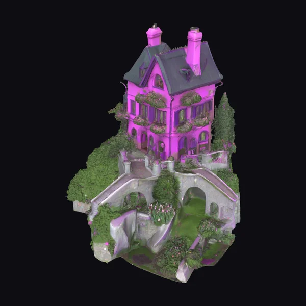 Neon Pink Romantic Mansion