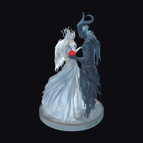 Angel and Dark Creature