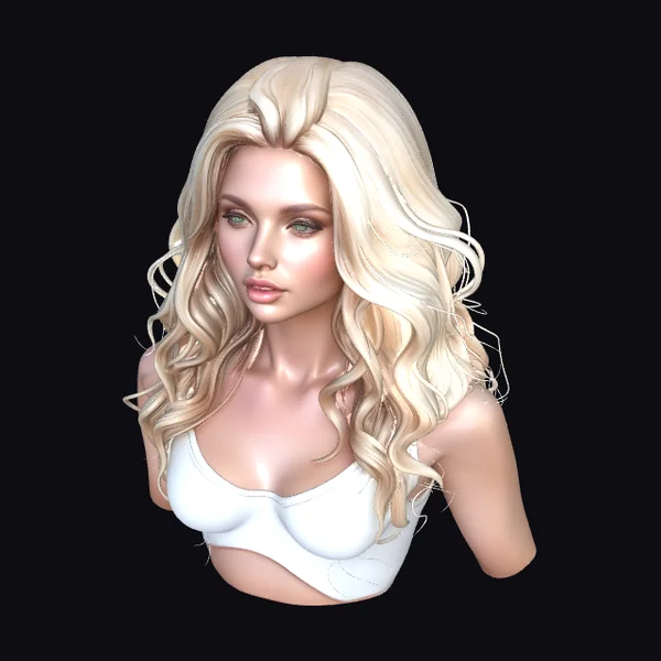 Blonde Woman Bust