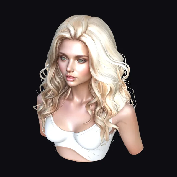 Blonde Woman Bust