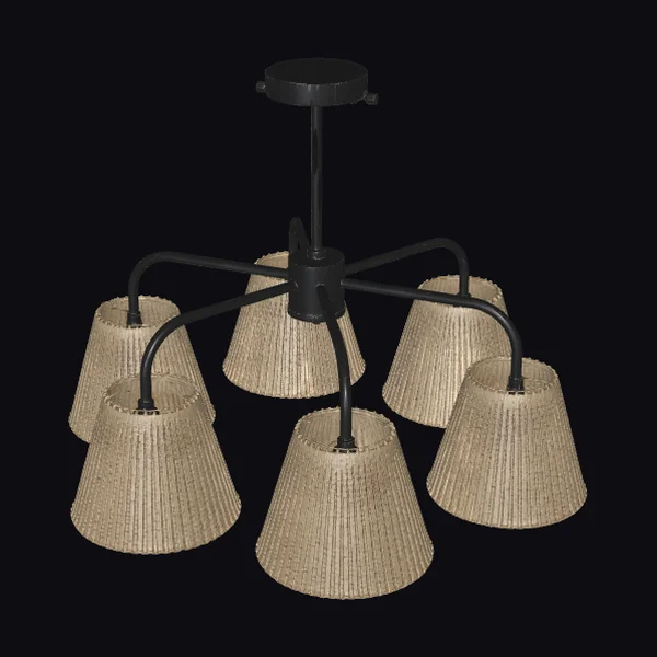 Wicker Basket Chandelier