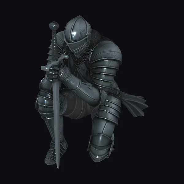 Crouching Knight with Sword