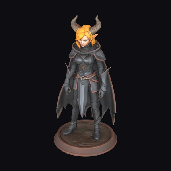 Female Horned Warrior Figurine