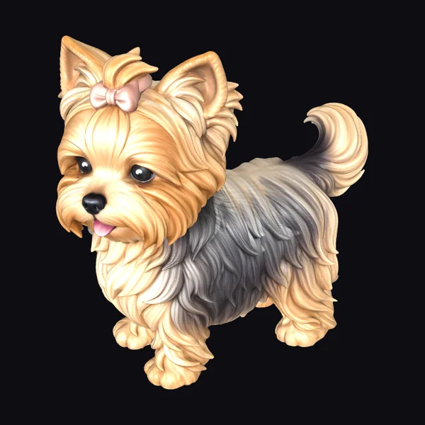 Cute Yorkie Dog Portrait