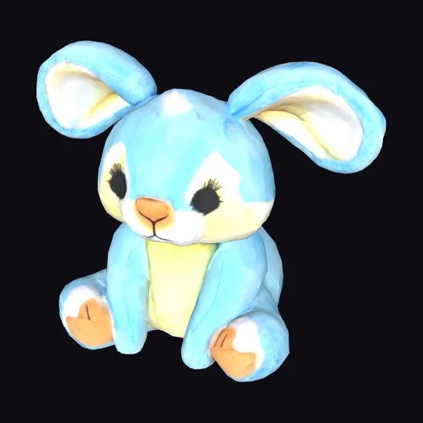 Cute Blue Bunny Plushie
