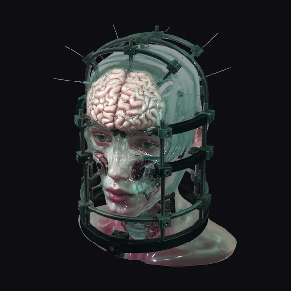 Caged Brain Head