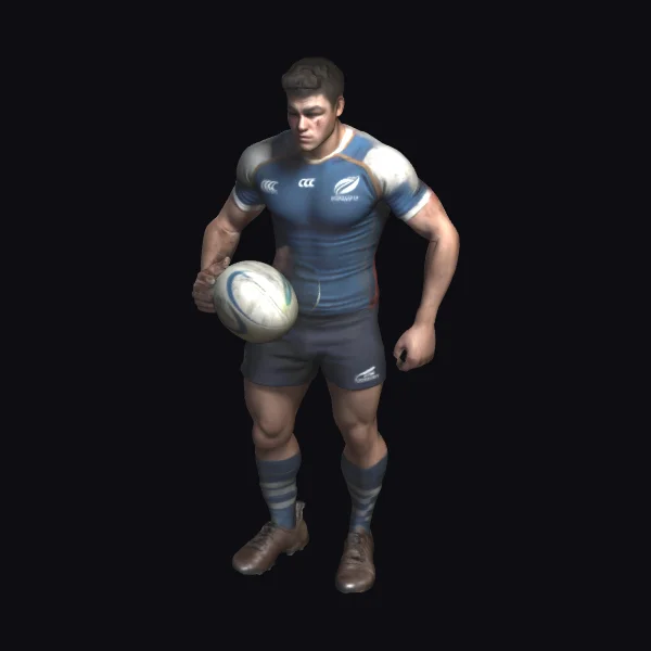 Rugby Player in Action