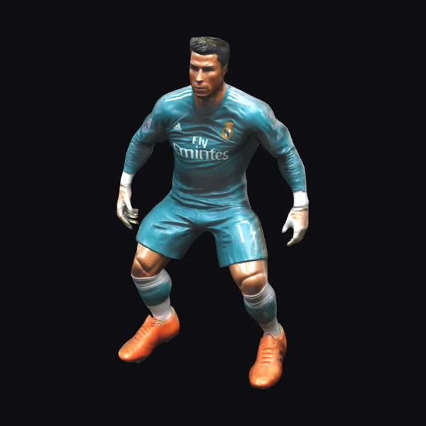 Soccer Player in Blue