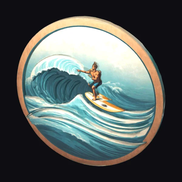 Surfer on Wave Circle