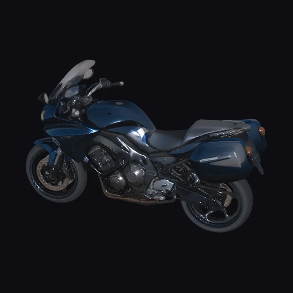 Dark Blue Touring Motorcycle