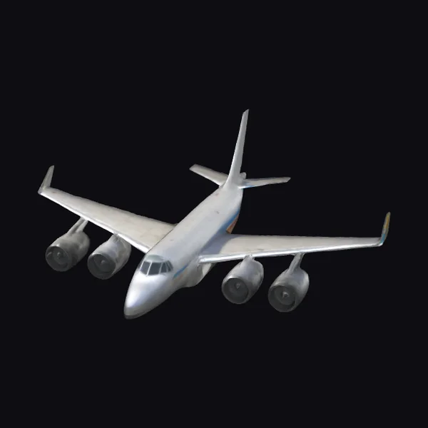 Large Silver Aeroplane