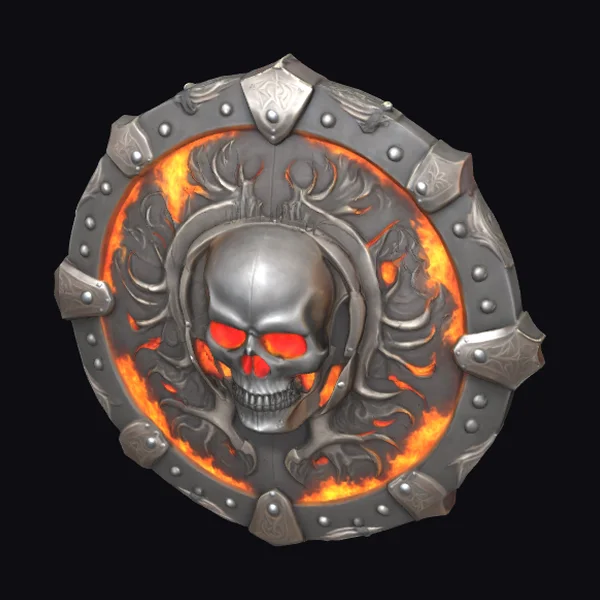 Skull Flame Shield