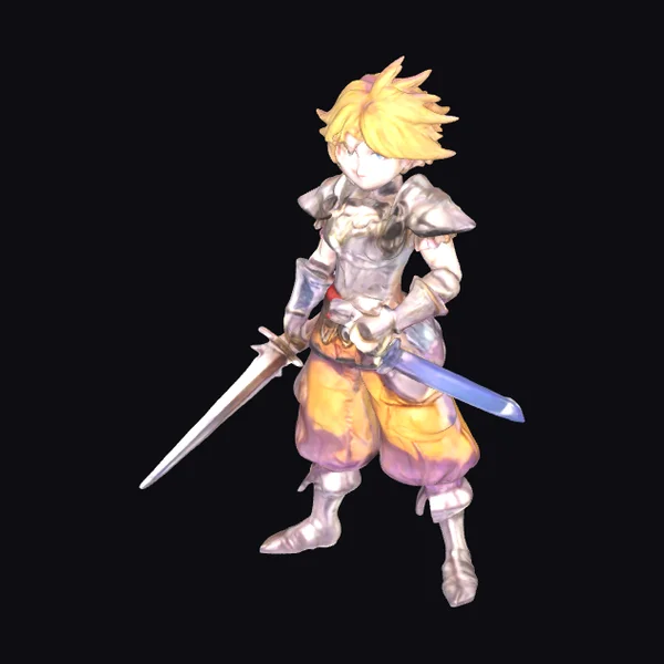 Blonde Warrior in Armor