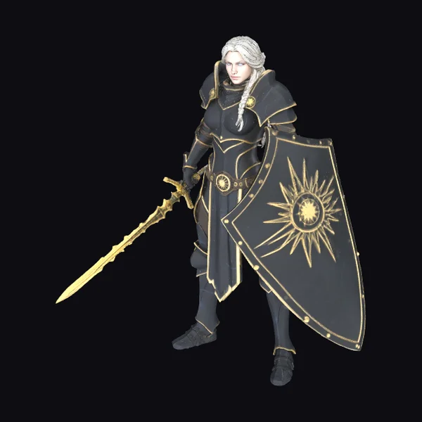 Female Knight with Starshield