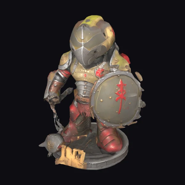Bloodied Knight with Shield