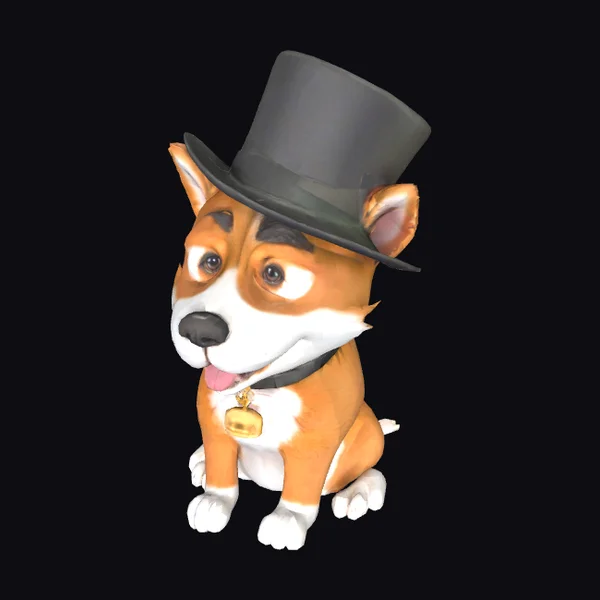 Dog in Top Hat