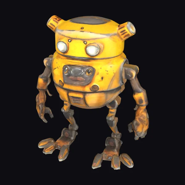 Yellow Steampunk Robot