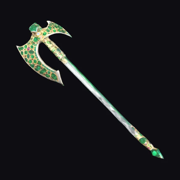 Emerald Battle Axe