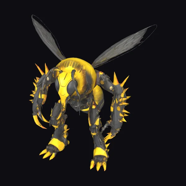 Yellow Spiky Bee Creature