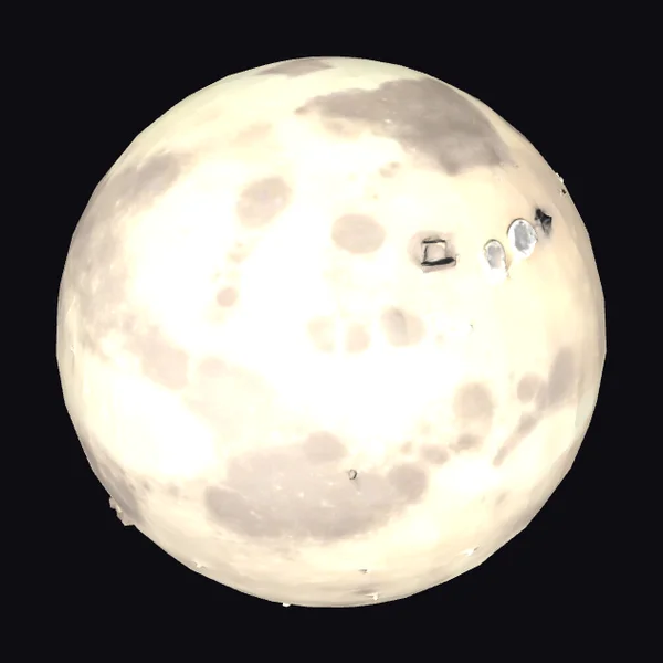 Glowing Moon Surface