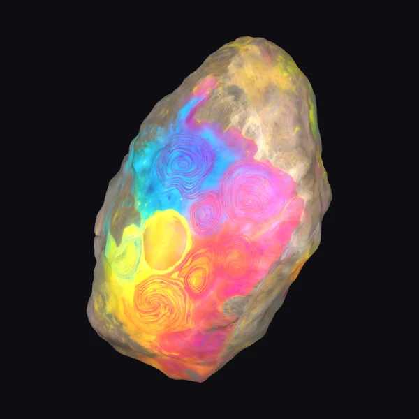 Glowing Iridescent Rock