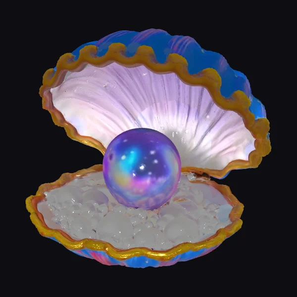 Iridescent Pearl in Shell