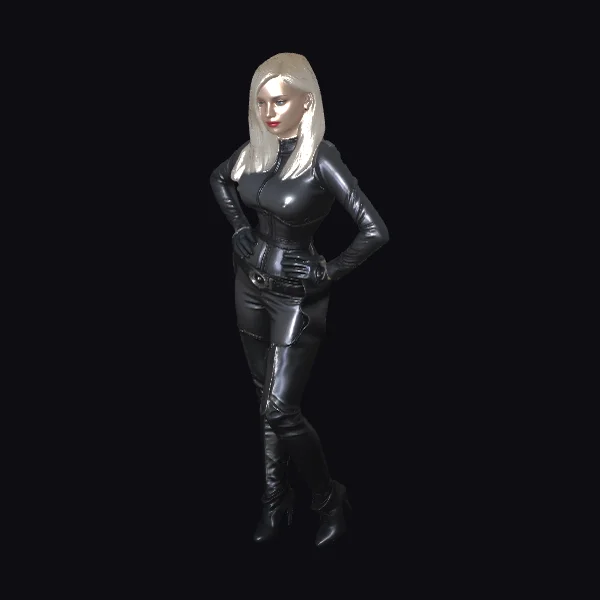 Blonde Female Biker