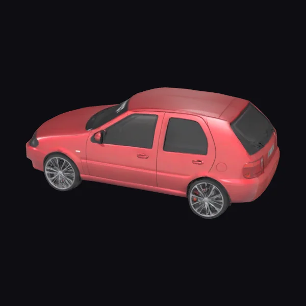 Red Hatchback Car
