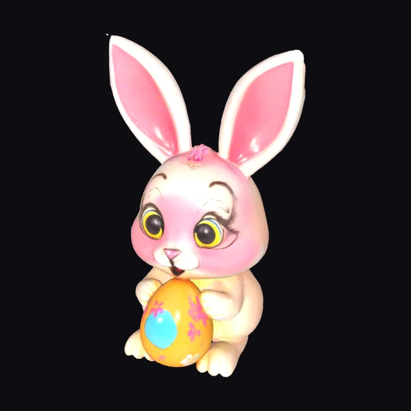 Pink Easter Bunny Figurine
