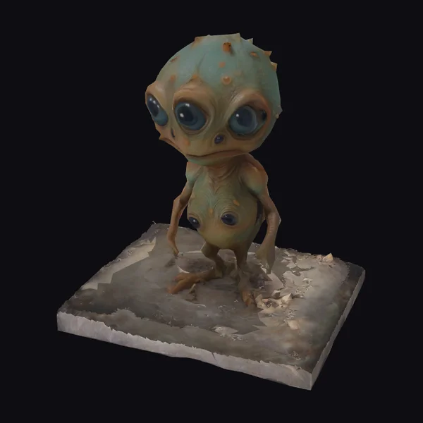 Alien Creature with Large Eyes