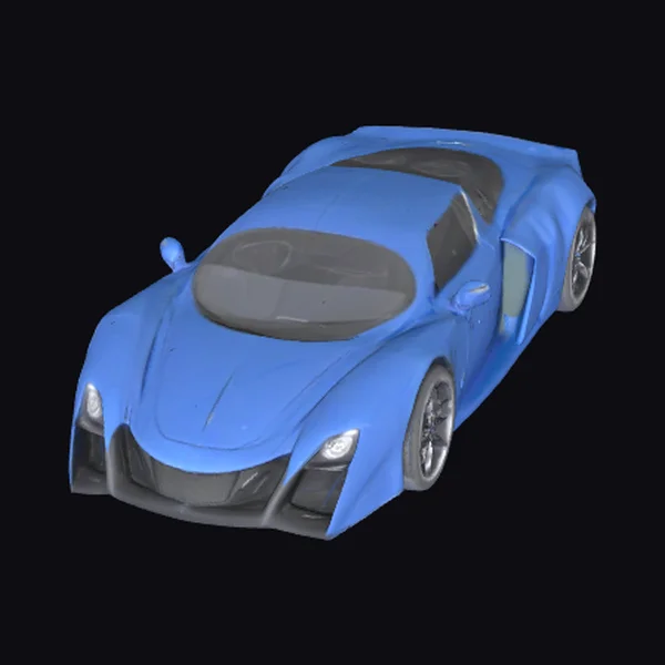 Blue Sports Car