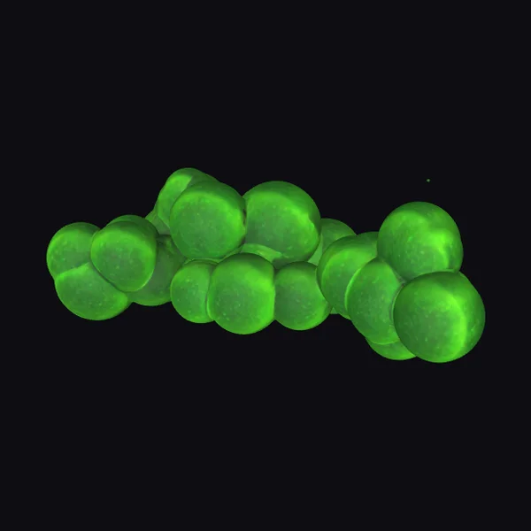 Cluster of Green Spheres