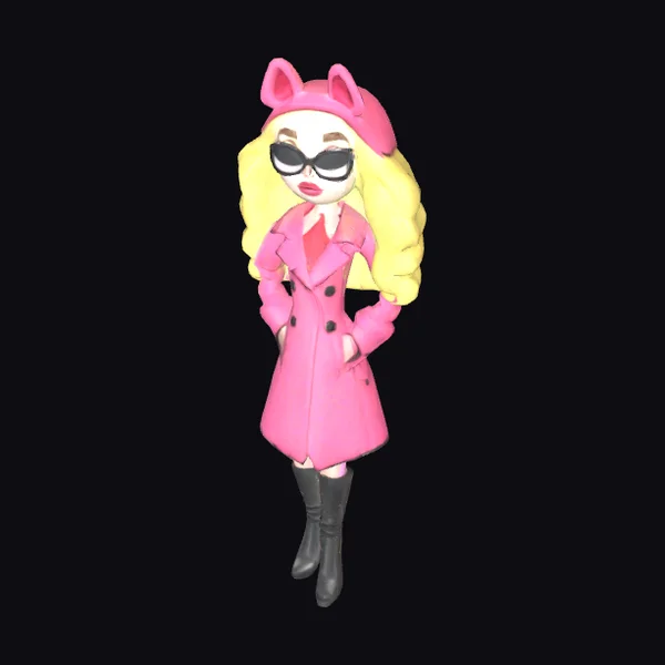 Fashionable Female Cartoon Character