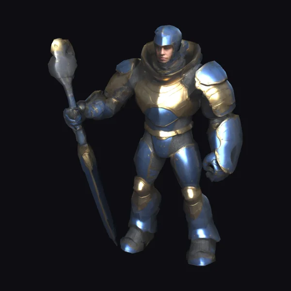 Armored Warrior with Mace