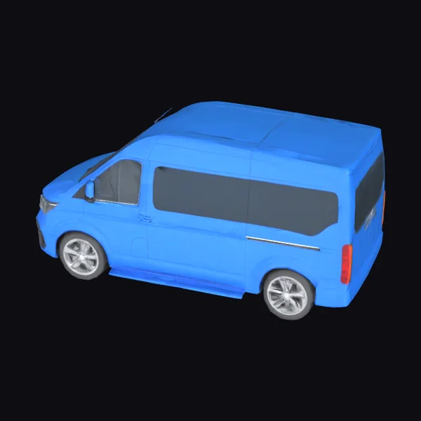 Blue Van Side View