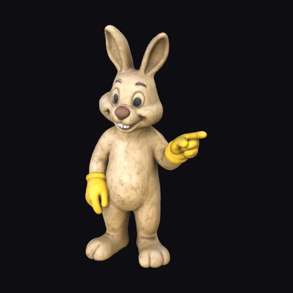 Smiling Bunny Character