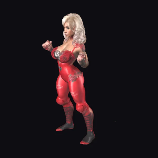 Blonde Female Wrestler Costume